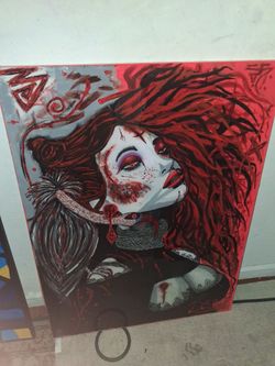 Original Dark Fantasy Female Portrait Painting