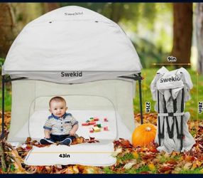 NEW foldable playpen with canopy NUEVO corralito plegable