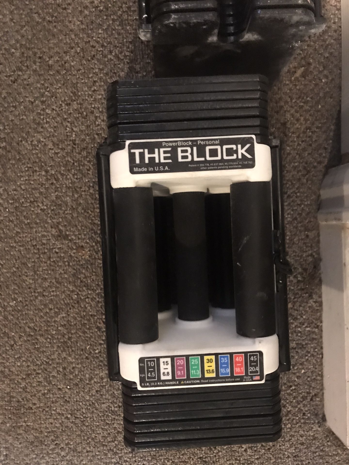 The block weight set dumb bells