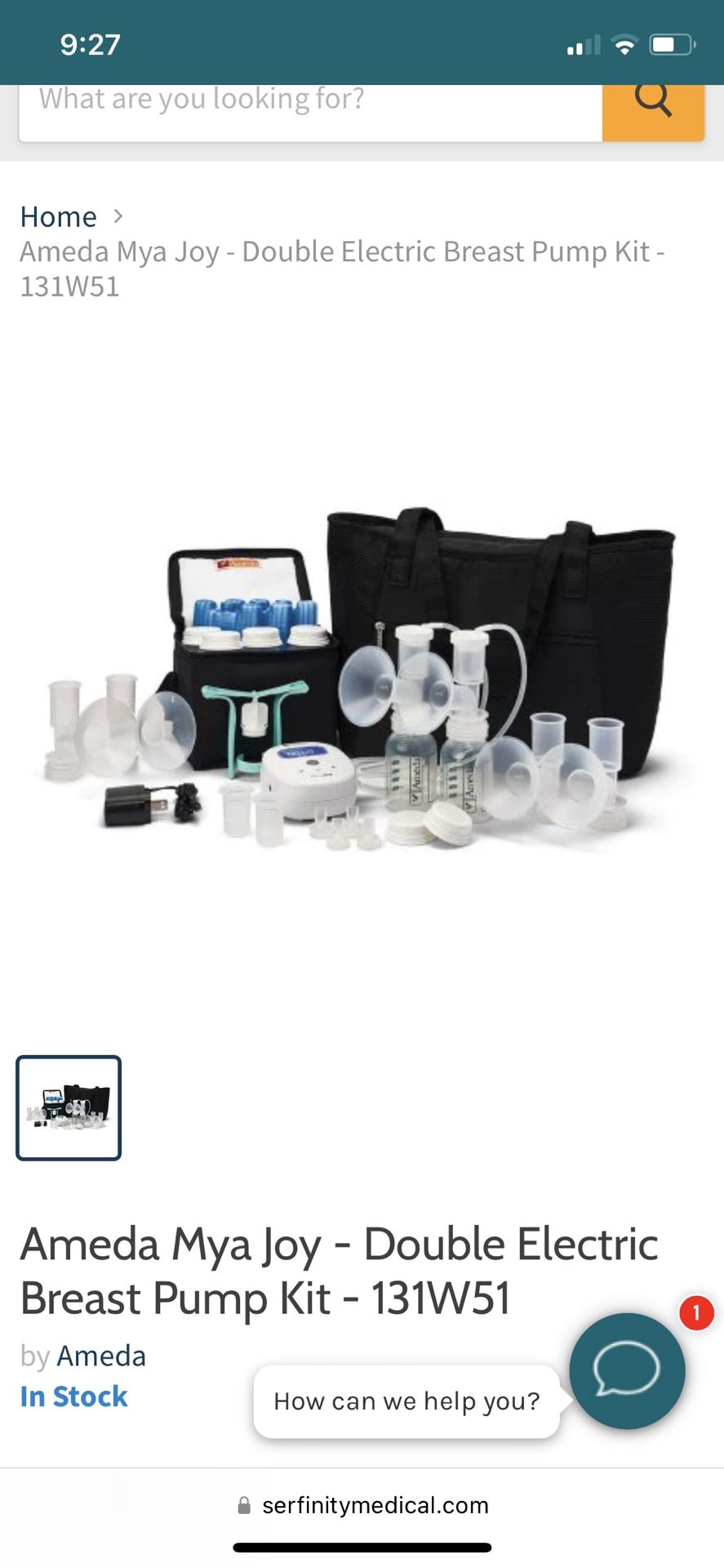 Ameda Double Electric Breast Pump *BRAND NEW NEVER OPENED *