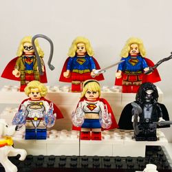 Movie Supergirl & Krypto Superdog 6pc Minifigure Set LEGO Compatible