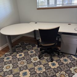FREE Desk with attached File Cabinet 8’x 4’7”