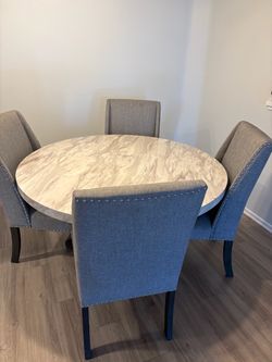 Dining table and chairs