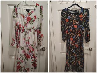 Lot of 2 Floral Women's Dresses Size S (4) & 6