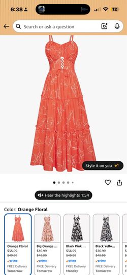 Sumer dress orange