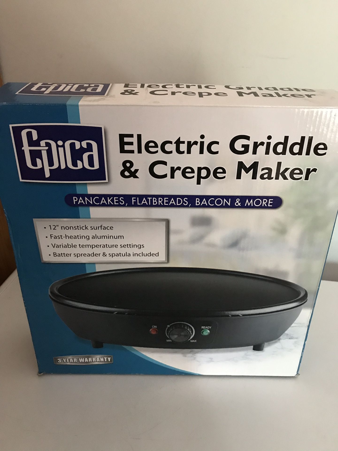 Electric griddle & crepe maker