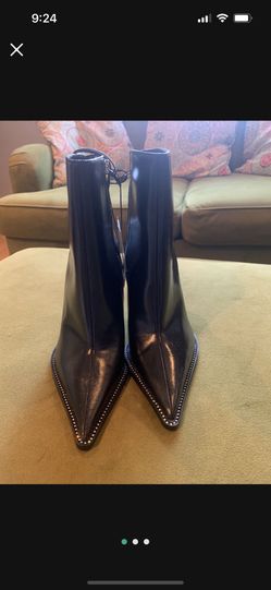 Zara Black Faux Leather Women’s Booties 6.5 