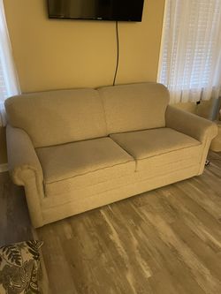 Beige material sofa pull out sofa bed Finished size 72" x 52 1/2" x 6".