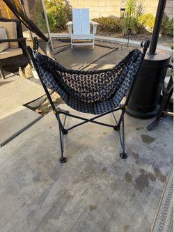 ozark trail steel folding hammock chair with padded seat adult