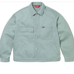 Supreme Denim Chore Trucker Jacket Mint Size XL