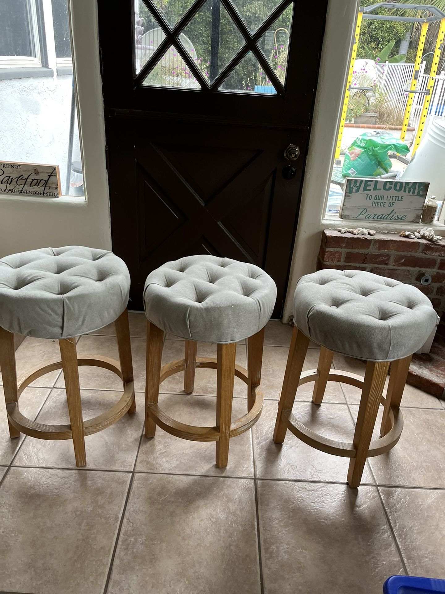 3 Bar Stools And Extra Bar Stool