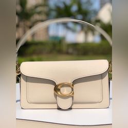 Coach Tabby Shoulder Bag 26 in white