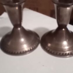Sterling Silver Candle Holders  Vintage 2 