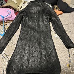 Women's Turtleneck Long Sleeve Sweaters Dress