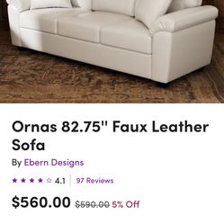 Vegan Leather Sofa