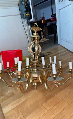 Real brass chandelier