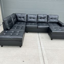 FREE DELIVERY (Leather Sectional)