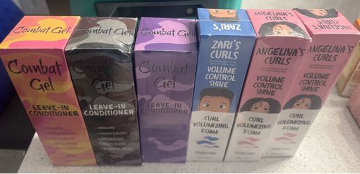 Combat Gel & Curls Hair Care Bundle – 6 Items