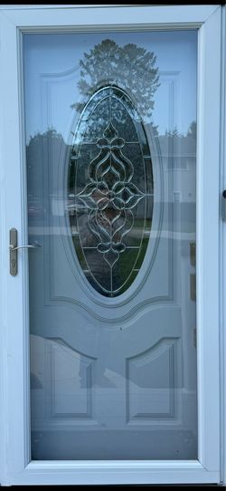 Full Glass Storm Door with Hardware and (2) Keys