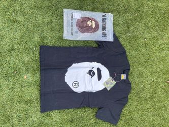 black and white bape shirt