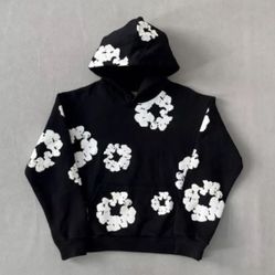 Black and White Denim Tears Hoodie Size Medium Brand New
