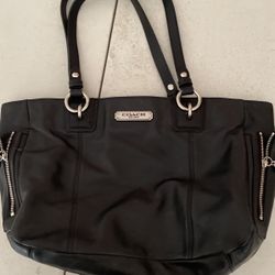 Leather coach purse
