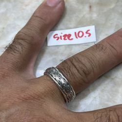 925 Sterling Silver Ring For Wedding Size 10.5
