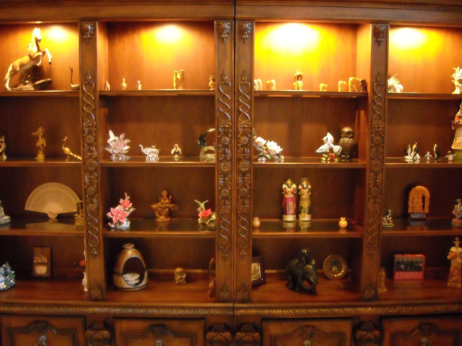 Ornate Wooden Display Cabinet