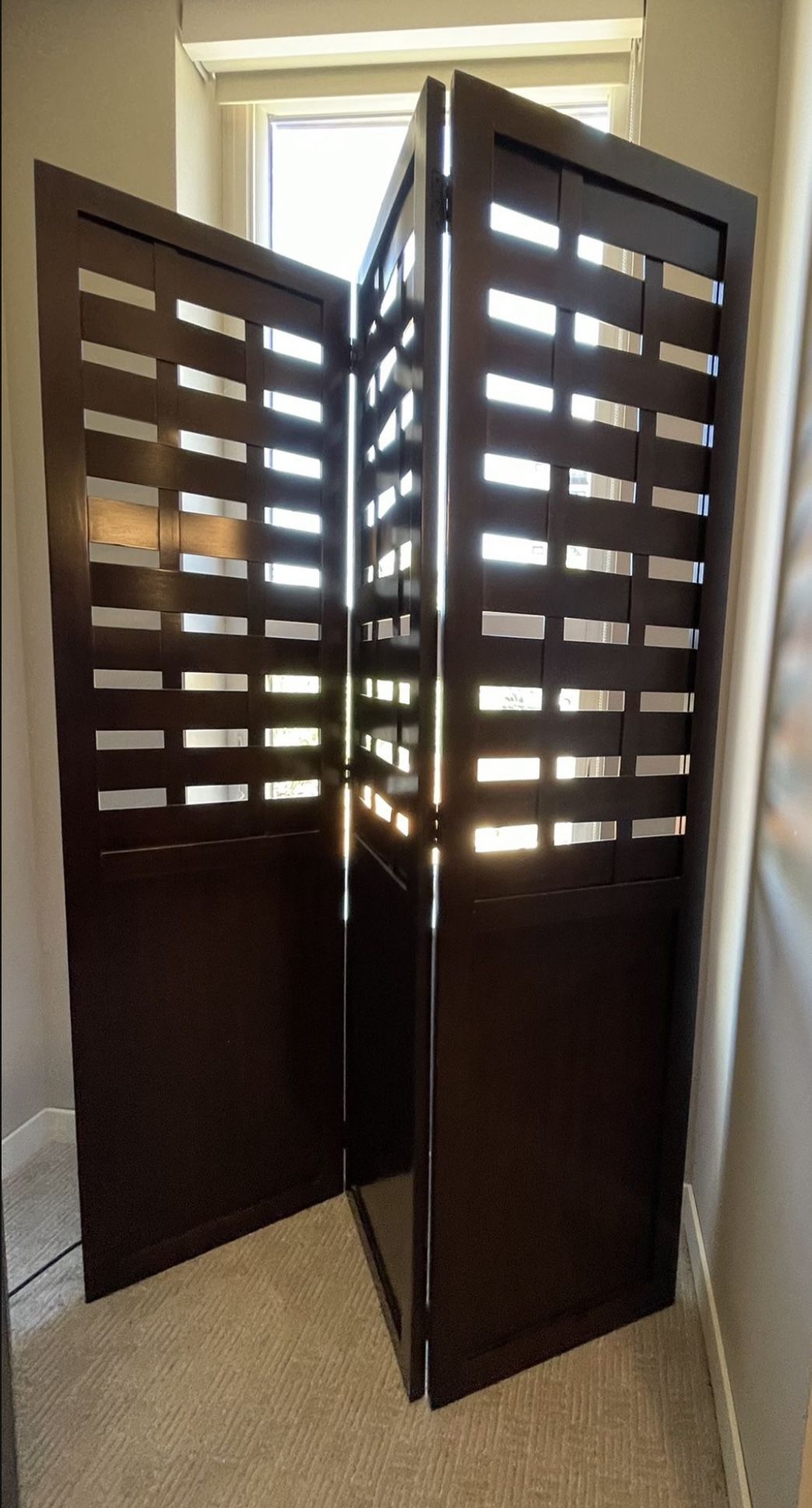 3 - Panel Solid Wood Folding Room Divider