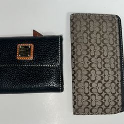 Dooney & Coach Wallet Checkbook NEW $40 Each