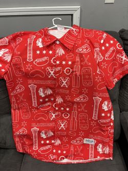 Blackhawks Banner And Button Up Shirt