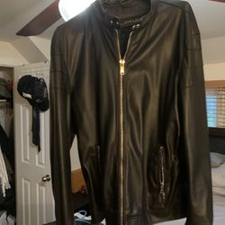 Zara Leather And Suede Combo Jacket Comes As Set