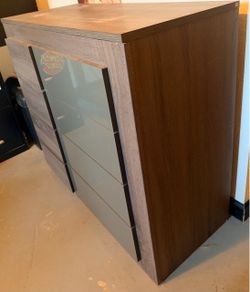 Gray Dresser with Reflective Front drawers