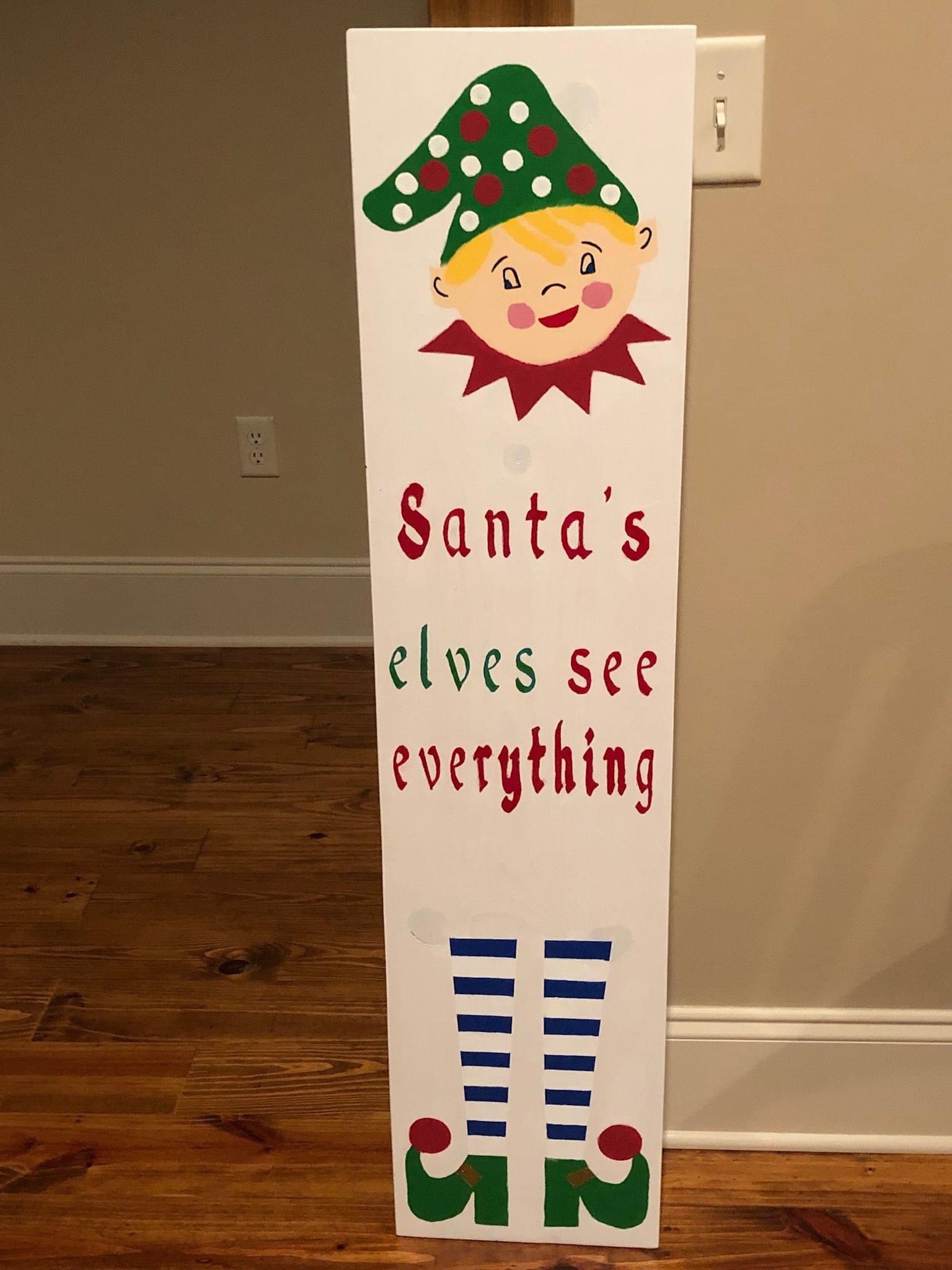 Holiday (Fall/Christmas) wood painted sign (double sided).