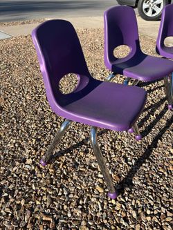Purple Kid Chairs - Set Of 6 