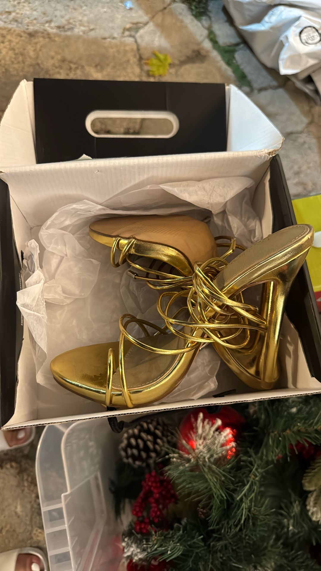 Gold Heels From Fashion Nova $10