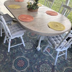 Farmhouse Dining Table And 6 Chairs