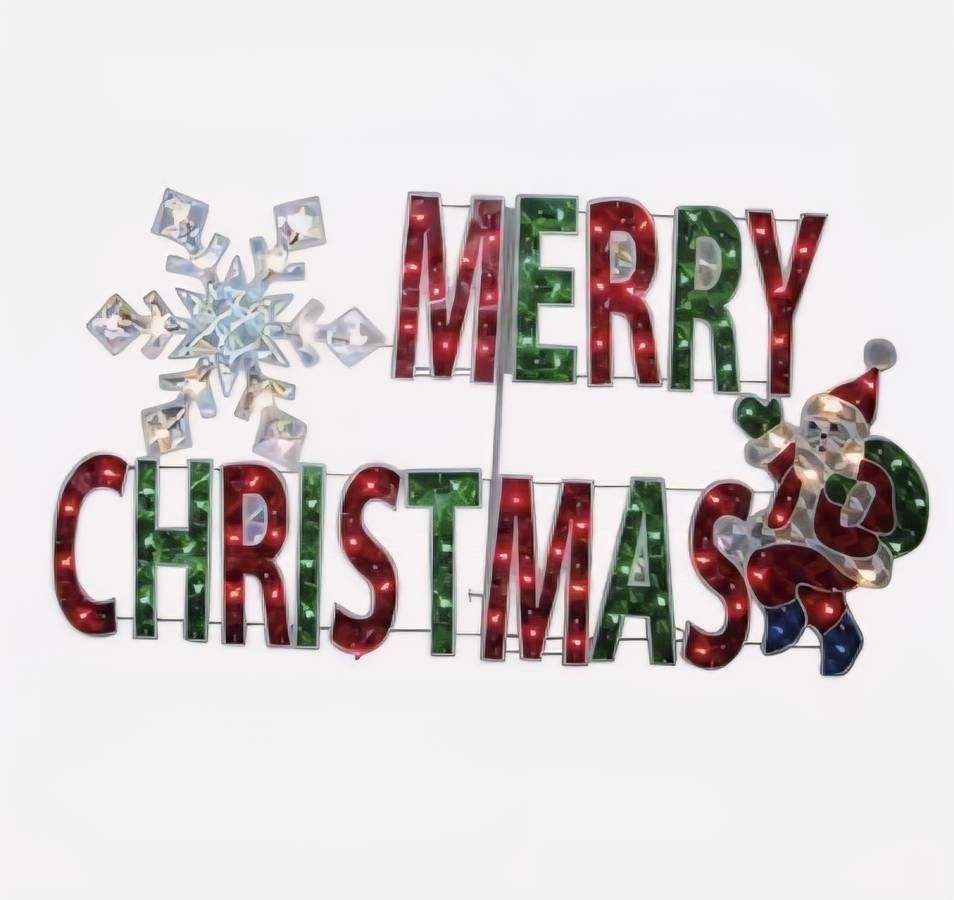MERRY CHRISTMAS Outdoor Sign.