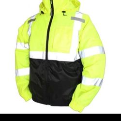 Tingley J26112 Bomber II Hooded Jacket Fluorescent Yellow/Green/Black 4XL