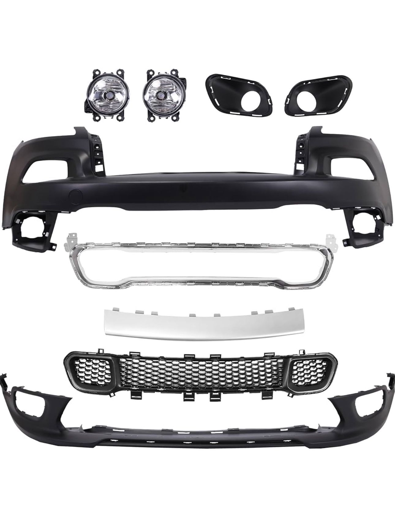 Fits for 2014 15 16 17 2018 Je-ep Cherokee Front Bumper Cover Complete w/Fog Light