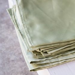 Lamour Satin Napkins 20”x20” - Sage Green (85+ count)