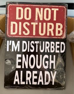 Metal wall sign