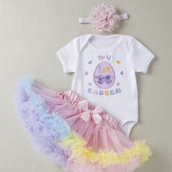 Brand New Size 0-3 Mos Easter Tutu Set