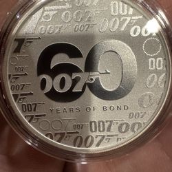1 Troy Ounce James Bond Silver Coin