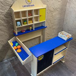 Wooden Toddler Toy Grocery Store with Accessories - Local Delivery for a Fee - See My Items