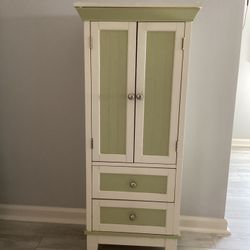 Pretty Jewelry Cabinet with Mirror and Multiple Storage Drawers