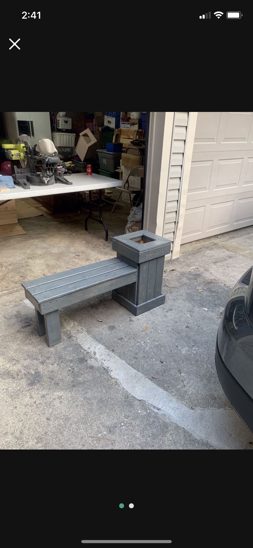 Small flower pot bench for patio