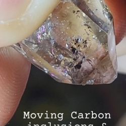 28.55ctw RARE Herkimer Diamond W/ Moving Carbon Inclusions / Water / Rainbows