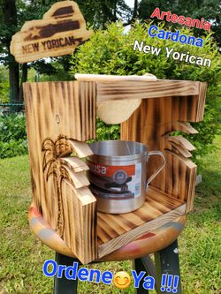 Artesania Cardona New Yorican Cafetera De Madera