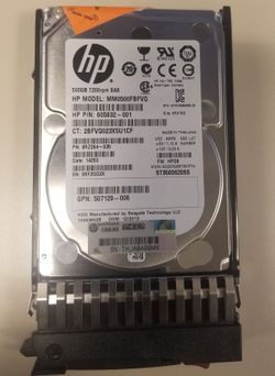 HP 500GB 7200 RPM SAS -3.5